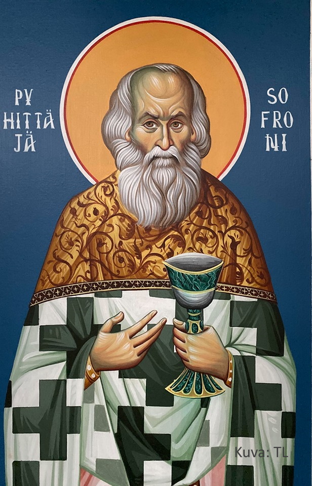 Pyhä Sofroni (Saharov) seinämaalaus - Evangelismos
