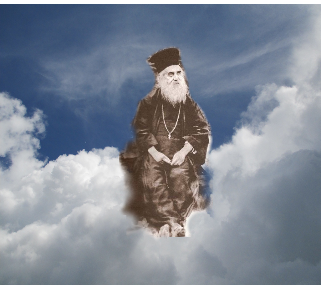 Pyhä Nektarios Eginalainen pilvellä